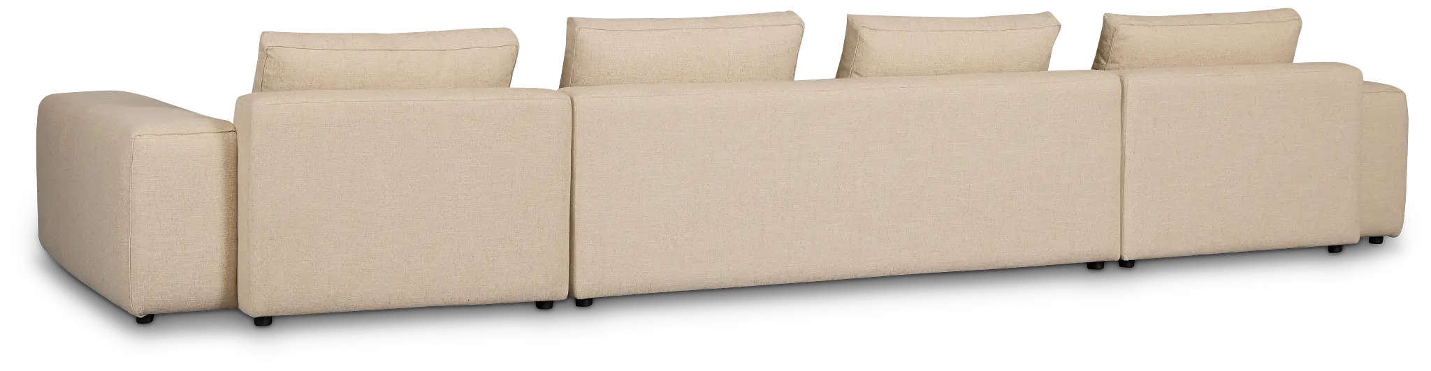 Cleo Beige Fabric Double Chaise Sectional Cleo Beige Fabric Double Chaise Sectional