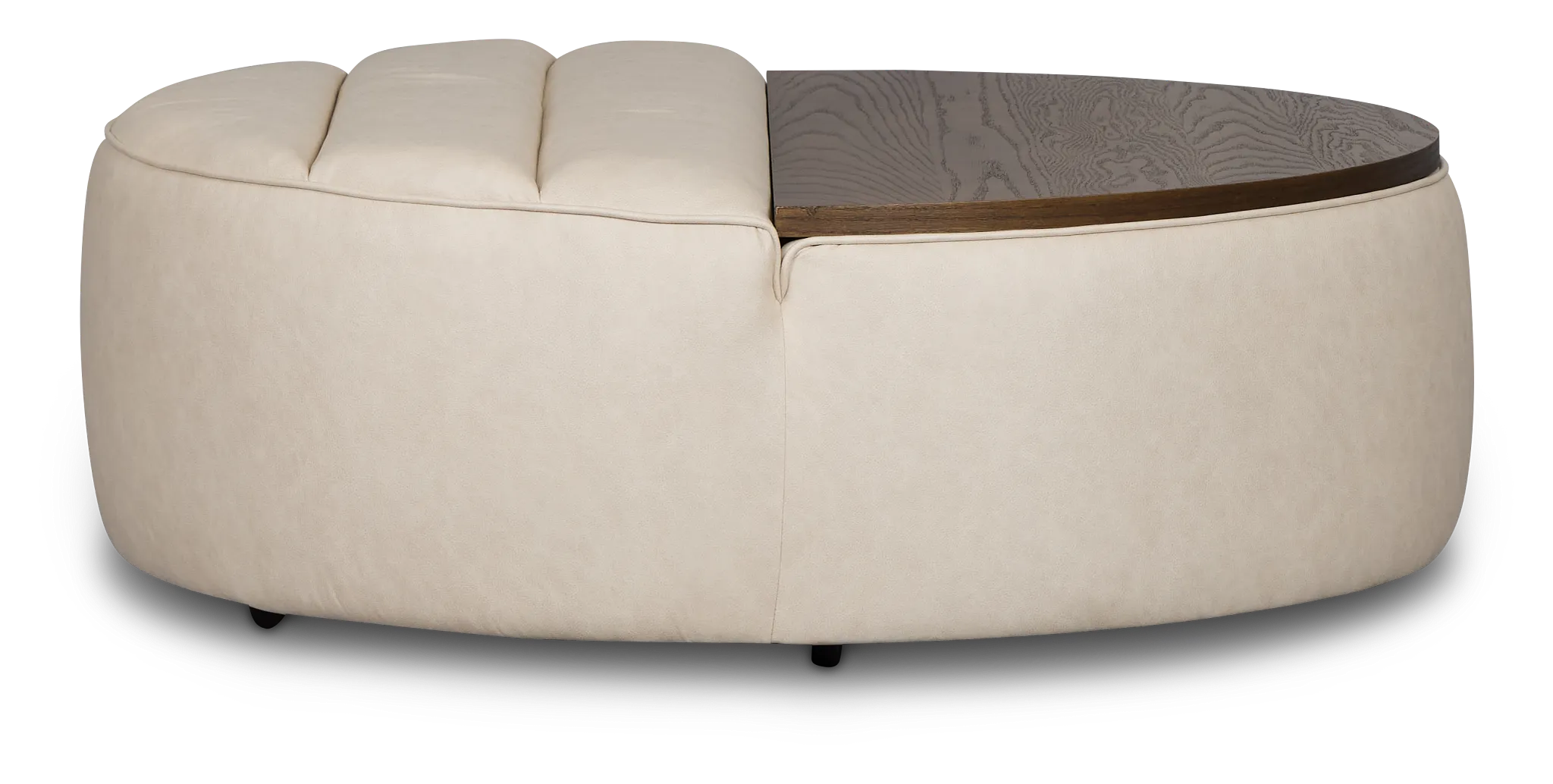 Sawyer Ivory Micro Storage Ottoman