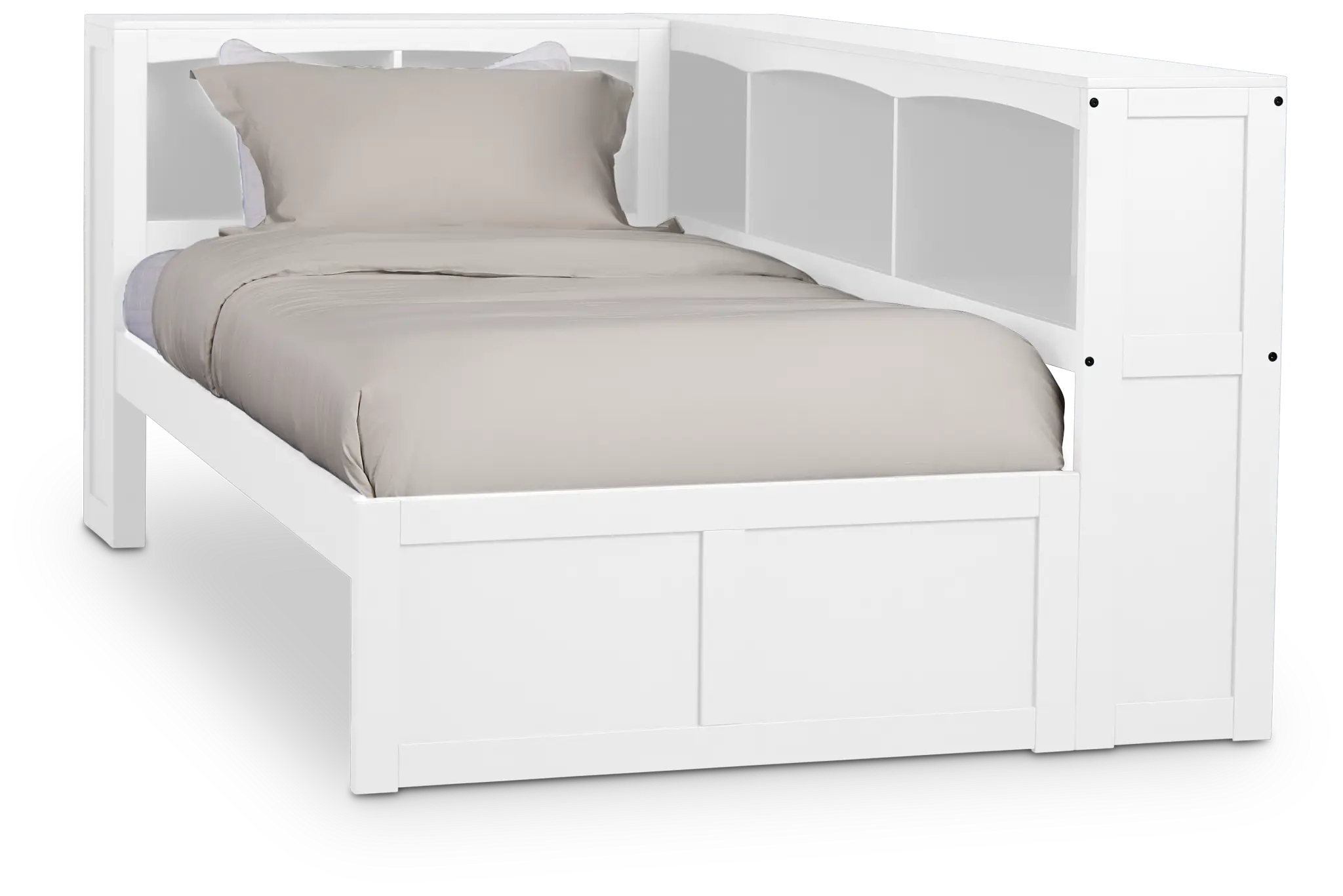 Charleston White Corner Bookcase Bed Charleston White Corner Bookcase Bed