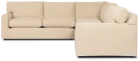 Hudson Beige Fabric Medium Two-arm Sectional