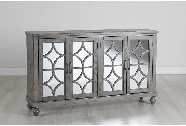 Ash Gray Four-door Cabinet