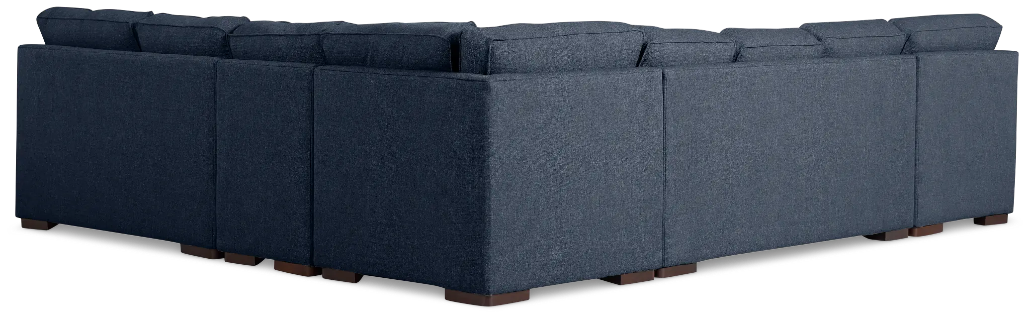 Sinclair Dark Blue Fabric Left Chaise Memory Foam Sleeper Sectional Sinclair Dark Blue Fabric Left Chaise Memory Foam Sleeper Sectional
