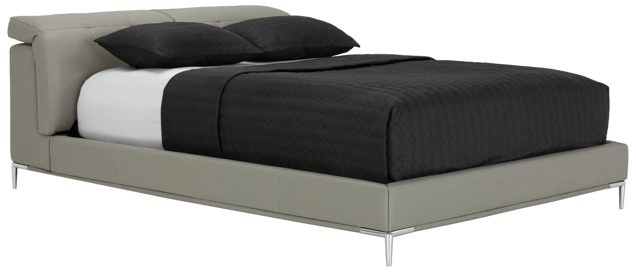 Santino Gray Micro Platform Bed Santino Gray Micro Platform Bed