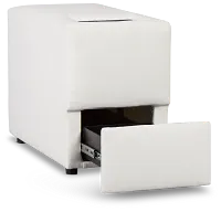Citymod White Fabric Storage Console With Usb