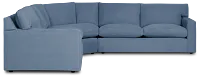 Hudson Blue Fabric Small 2-arm Wedge Sectional