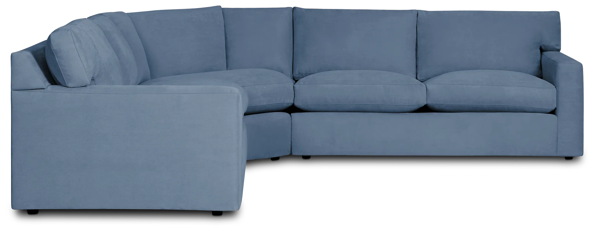 Hudson Blue Fabric Small 2-arm Wedge Sectional