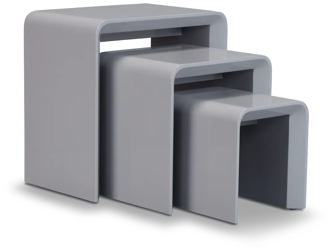 Zayden Gray Set Of 3 Nesting End Table