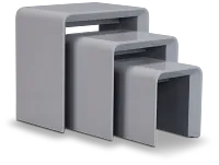 Zayden Gray Set Of 3 Nesting End Table