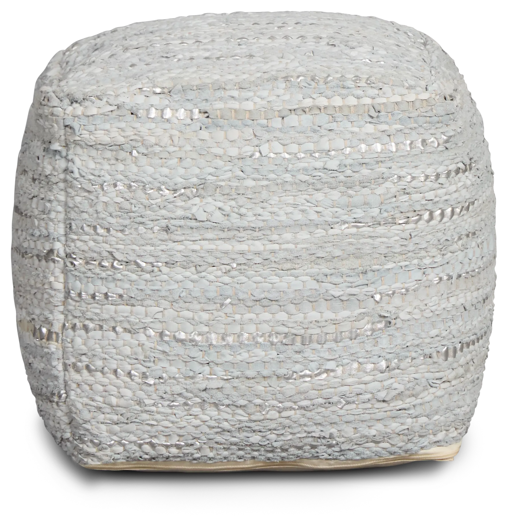 Ayana Silver Accent Pouf Ayana Silver Accent Pouf