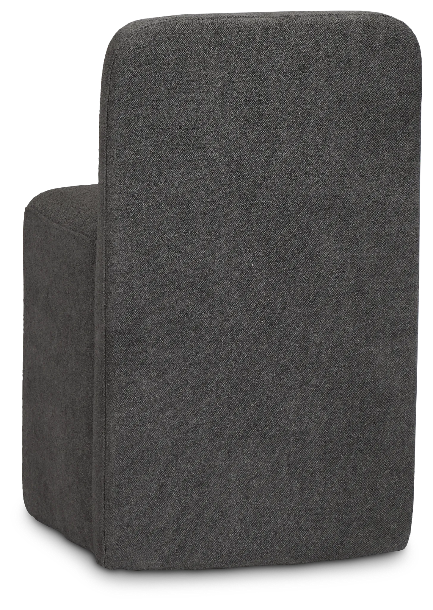 Rex Dark Gray Castored Upholstered Side Chair