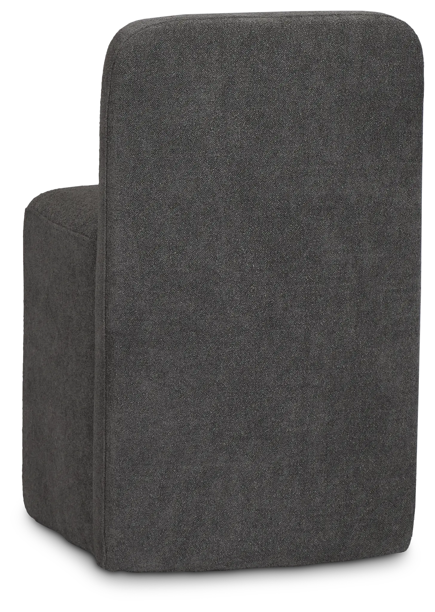 Rex Dark Gray Castored Upholstered Side Chair Rex Dark Gray Castored Upholstered Side Chair