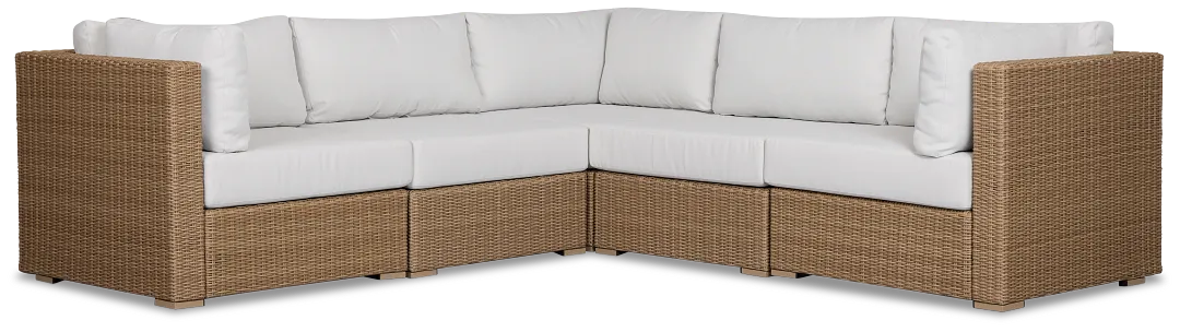 Montecito Light Tone 5-piece Modular Sectional With Light Beige Cushion