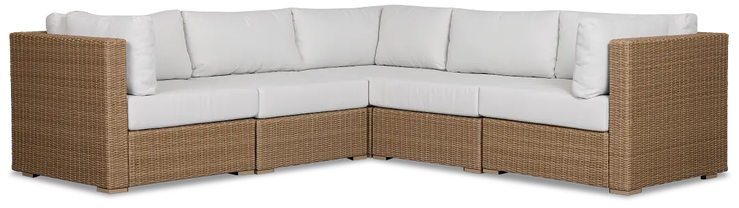 Montecito Light Tone 5-piece Modular Sectional With Light Beige Cushion Montecito Light Tone 5-piece Modular Sectional With Light Beige Cushion