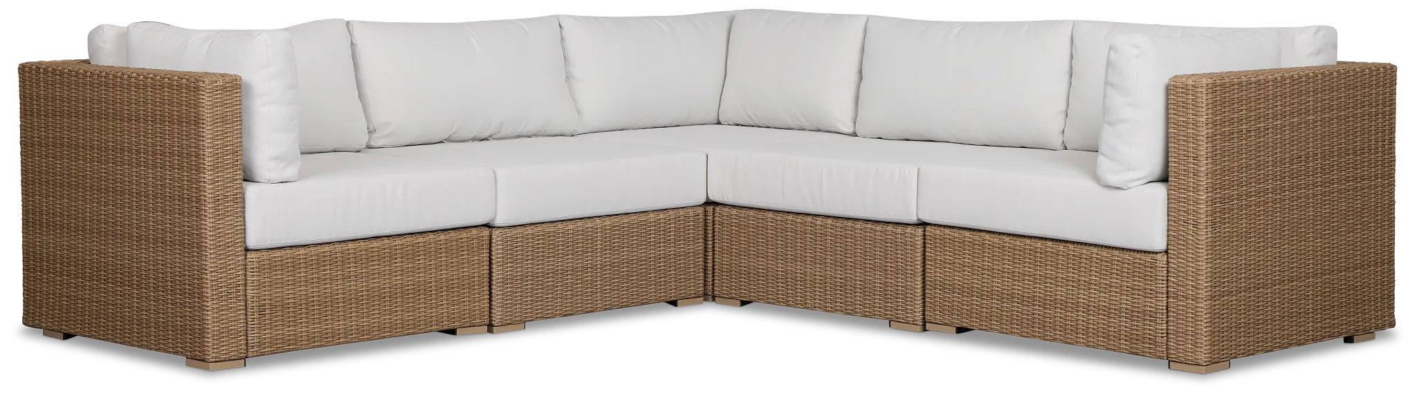 Montecito Light Tone 5-piece Modular Sectional With Light Beige Cushion