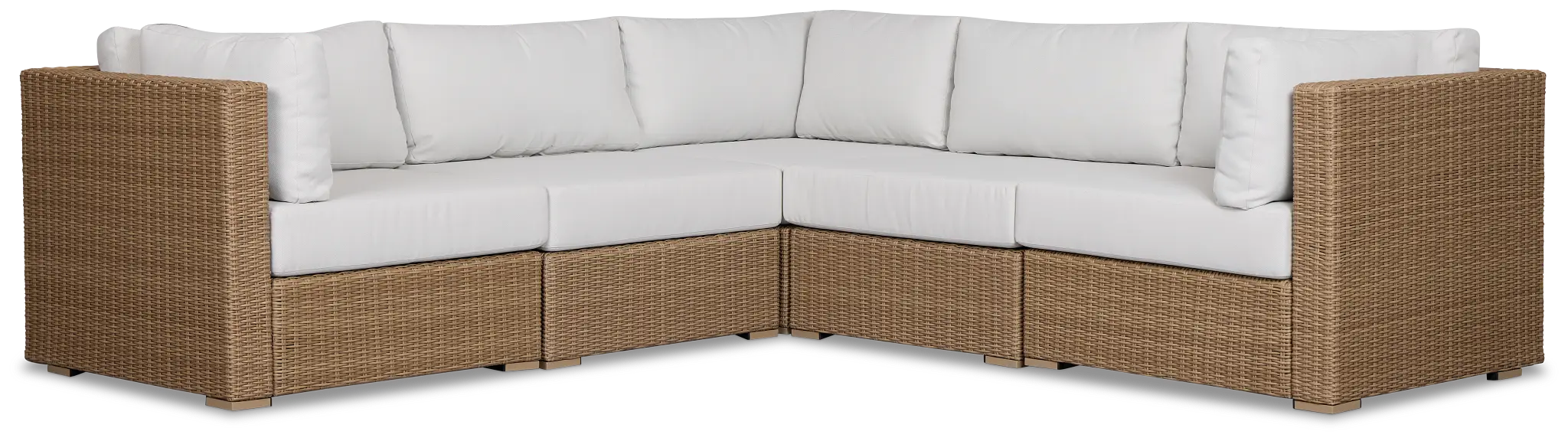 Montecito Light Tone 5-piece Modular Sectional With Light Beige Cushion Montecito Light Tone 5-piece Modular Sectional With Light Beige Cushion