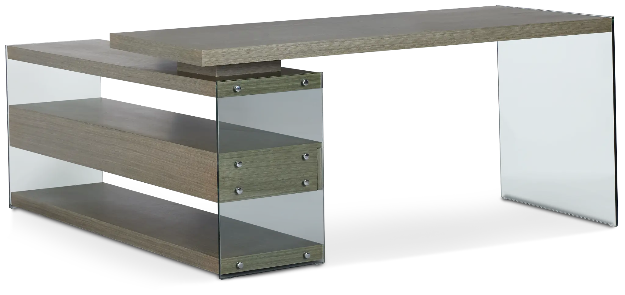 Olympia Gray Large L Desk Olympia Gray Large L Desk