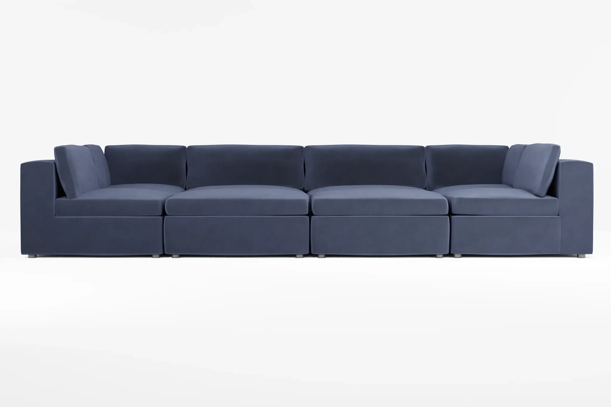 Destin Joya Dark Blue Velvet 8-piece Pit Sectional Destin Joya Dark Blue Velvet 8-piece Pit Sectional