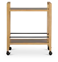 Nantucket Light Tone Woven Bar Cart