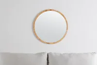 Hartley Light Brown Round Mirror