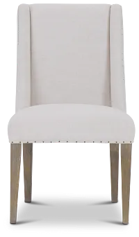 Berlin White Upholstered Arm Chair