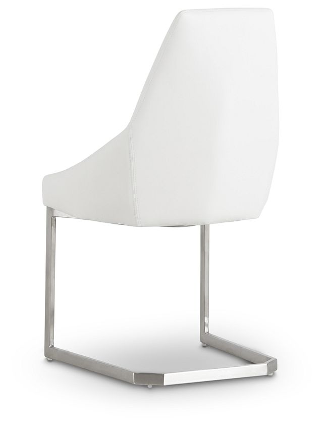 Monaco White Upholstered Side Chair