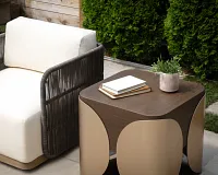 Amalie Dark Tone Square End Table