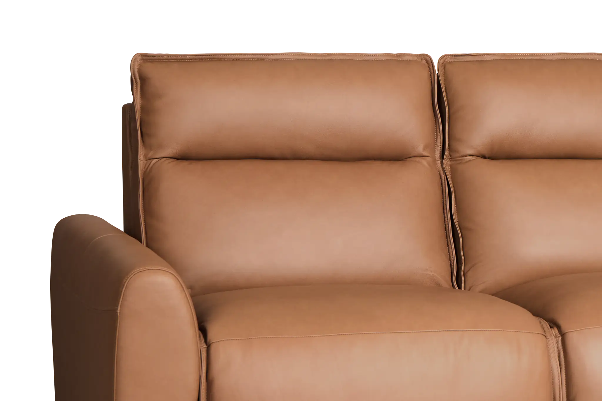 Edison Medium Brown Leather/Vinyl 3-piece Modular Power Sofa Edison Medium Brown Leather/Vinyl 3-piece Modular Power Sofa