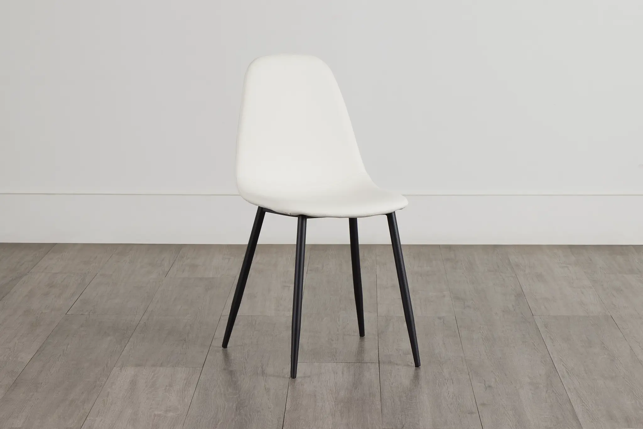 Havana White Micro Upholstered Side Chair W/ Black Legs Havana White Micro Upholstered Side Chair W/ Black Legs