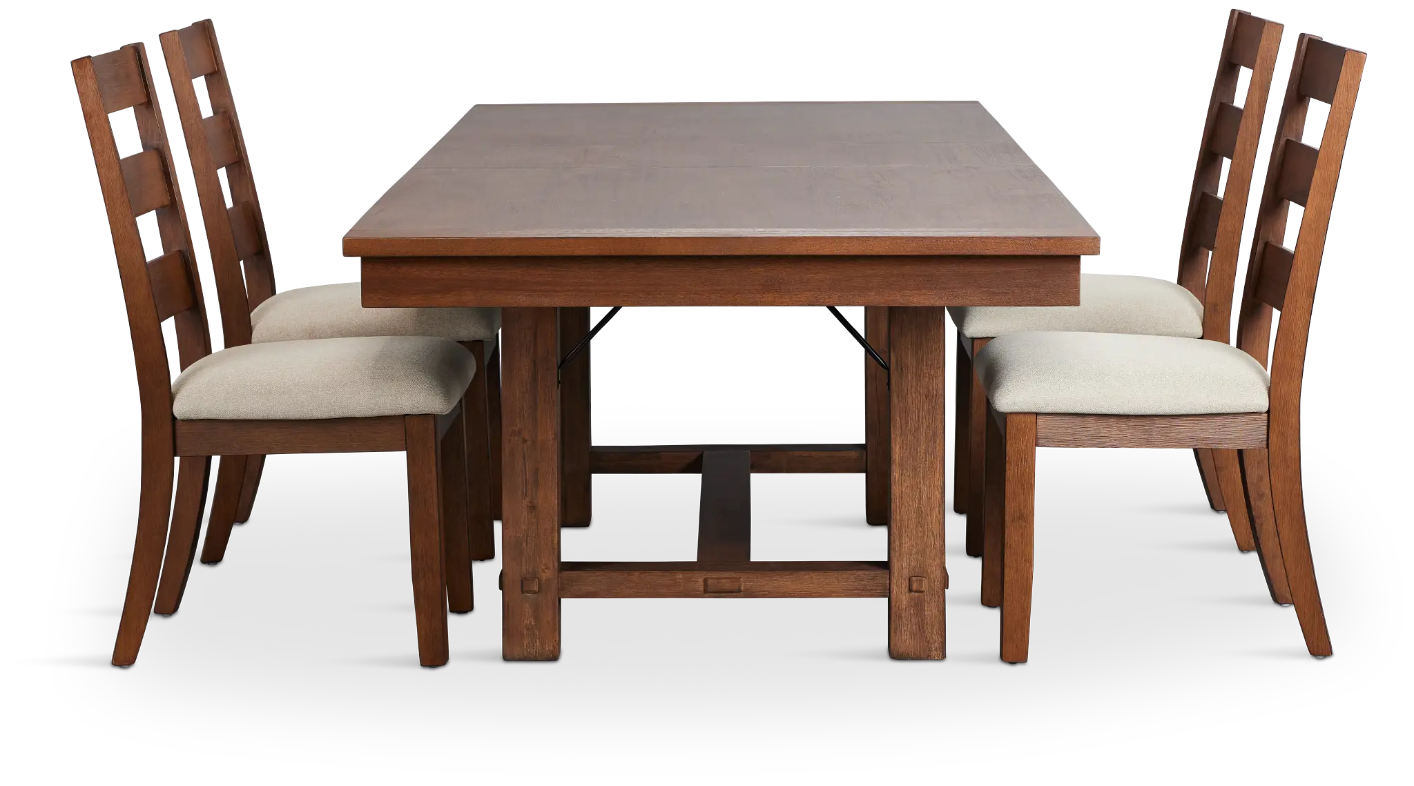Park City Dark Tone Rectangular Table & 4 Wood Chairs Park City Dark Tone Rectangular Table & 4 Wood Chairs