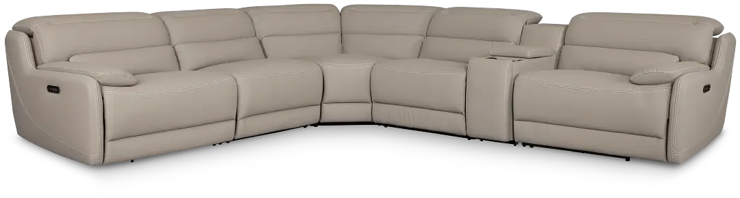 Jett Gray Micro Medium Dual Power 2-arm Reclining Sectional Jett Gray Micro Medium Dual Power 2-arm Reclining Sectional