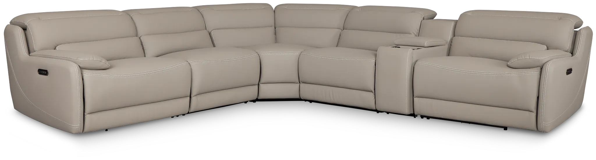 Jett Gray Micro Medium Dual Power 2-arm Reclining Sectional