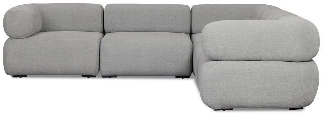 Celeste Light Gray Fabric 5-piece Modular Sectional