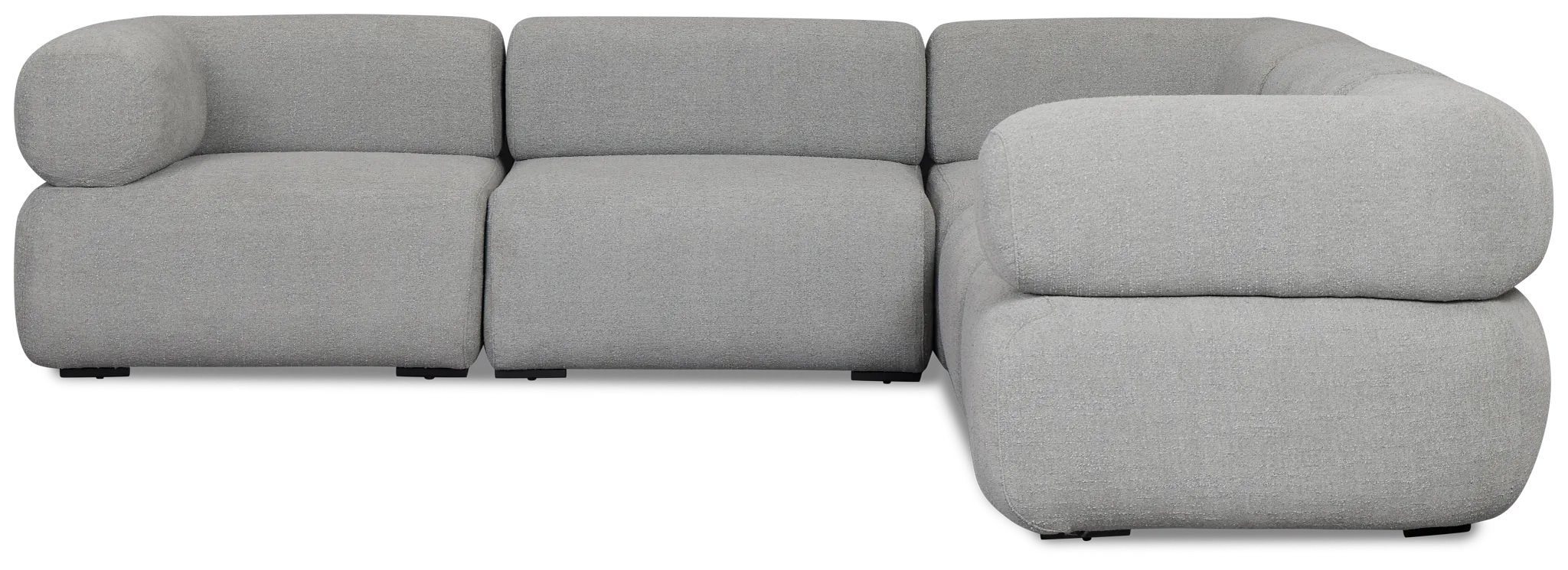 Celeste Light Gray Fabric 5-piece Modular Sectional