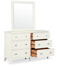 Spencer Ivory Dresser & Mirror
