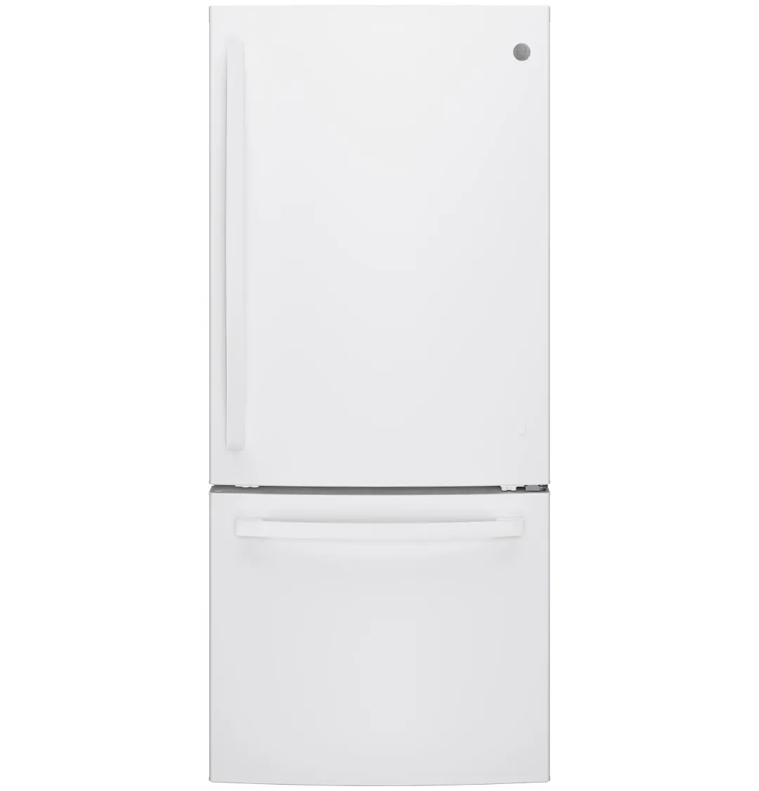 Ge 21 Series White Bottom Freezer Refrigerator