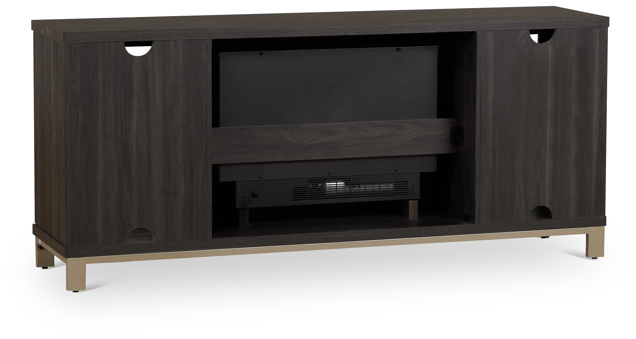 Roswell Dark Tone 65" Tv Stand With Fireplace Insert Roswell Dark Tone 65" Tv Stand With Fireplace Insert