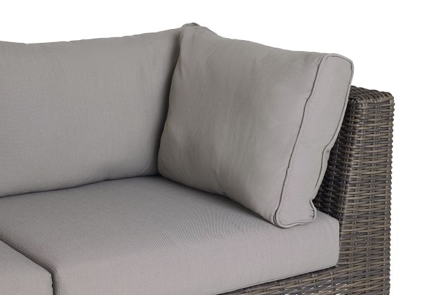 Tulum Gray Woven Modular Sofa