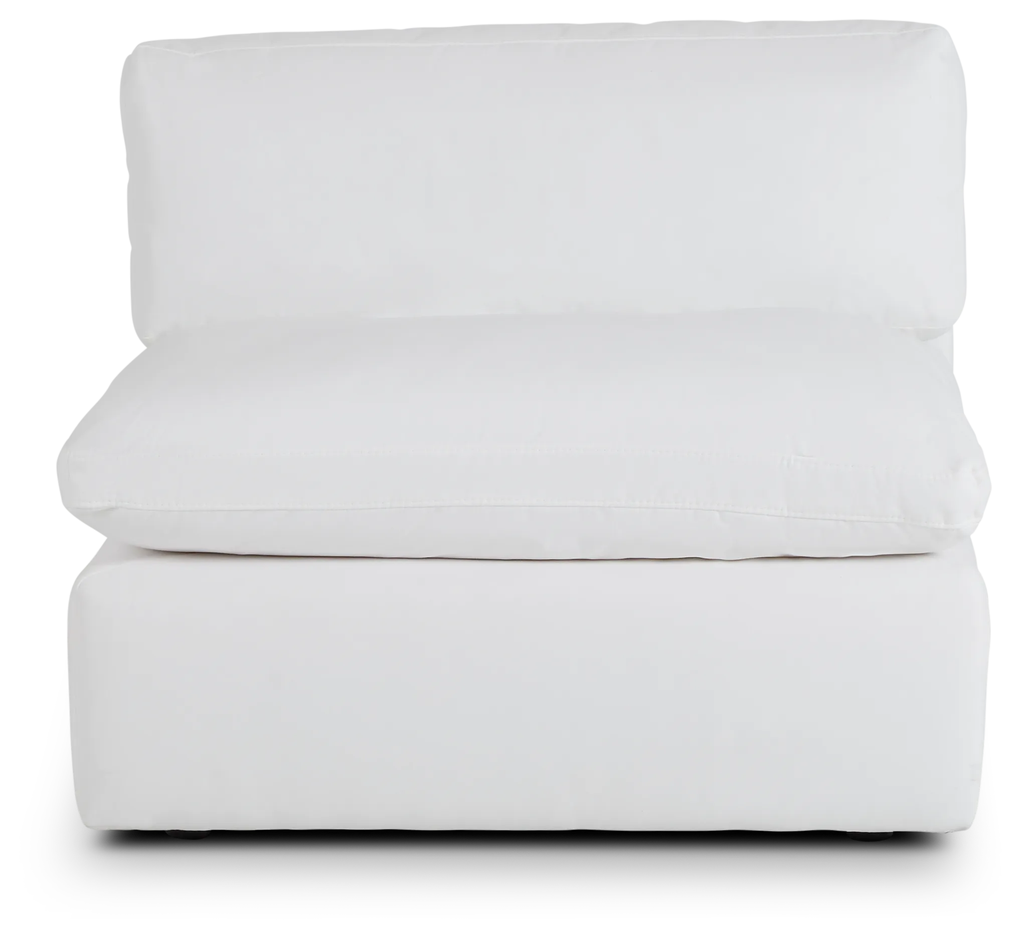 Grant White Fabric Armless Chair