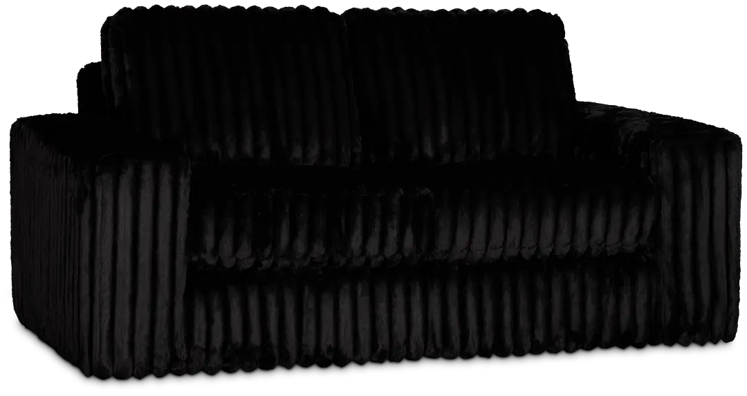 Teddy Black Fabric Loveseat Teddy Black Fabric Loveseat