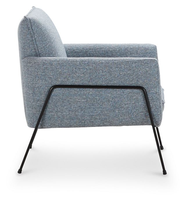 Kace Blue Fabric Accent Chair