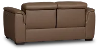 Flexsteel Brodie Dark Brown Lthr/vinyl Power Reclining Loveseat