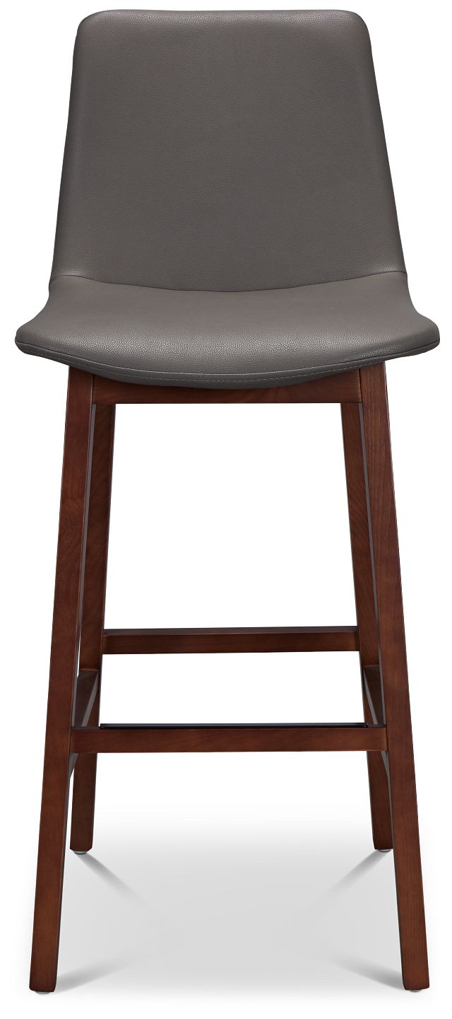 Hamilton Dark Gray Micro 30" Upholstered Barstool