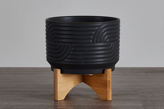 Opal Black Planter