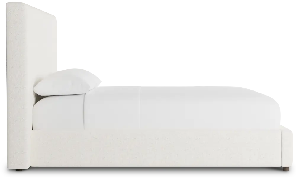 Grayton Natural Beauty Beige 54" Upholstered Platform Bed Grayton Natural Beauty Beige 54" Upholstered Platform Bed