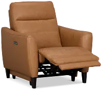Keaton Brown Lthr/vinyl Power Recliner With Power Headrest