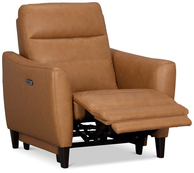 Keaton Brown Lthr/vinyl Power Recliner With Power Headrest