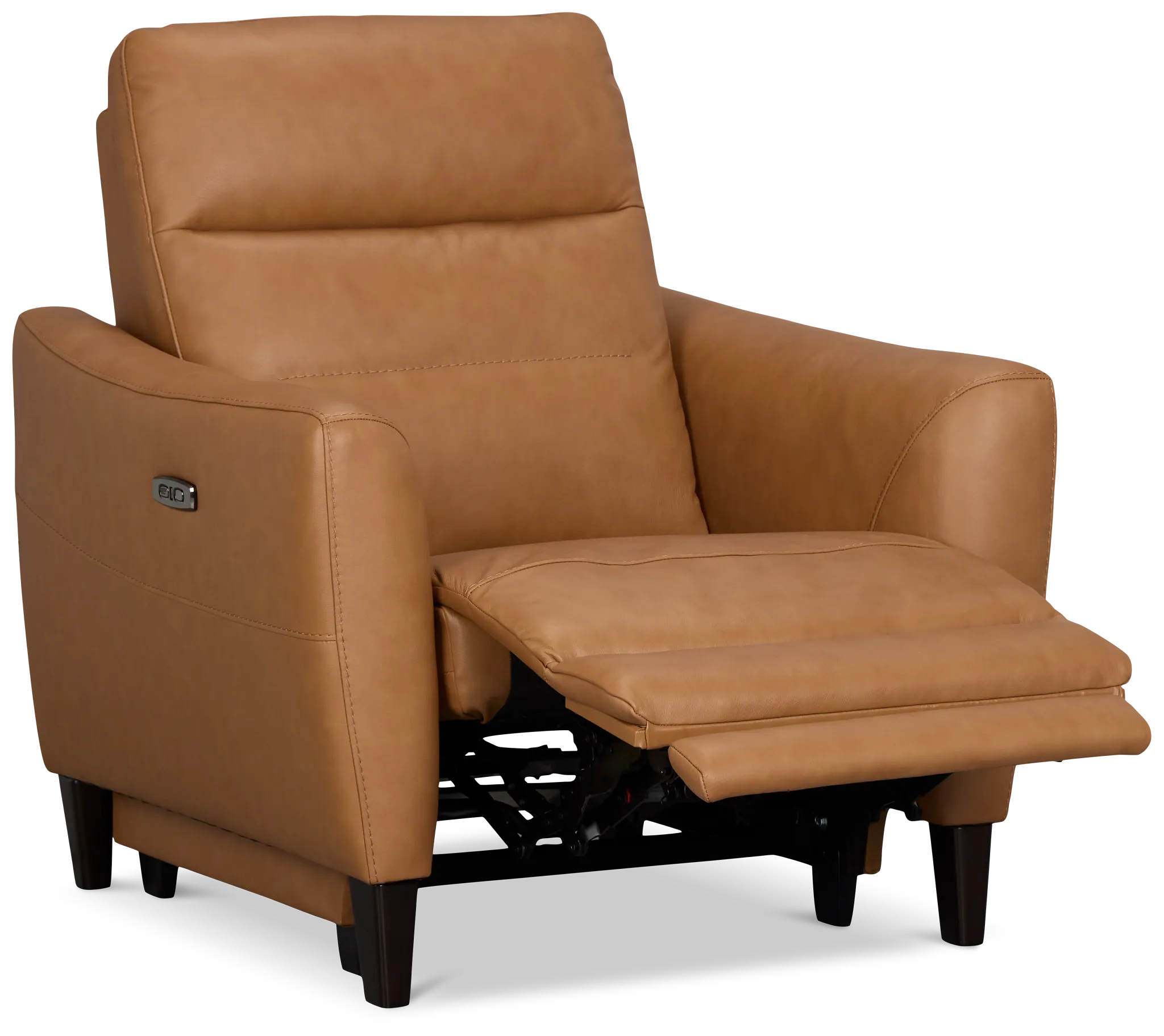 Keaton Brown Lthr/vinyl Power Recliner With Power Headrest