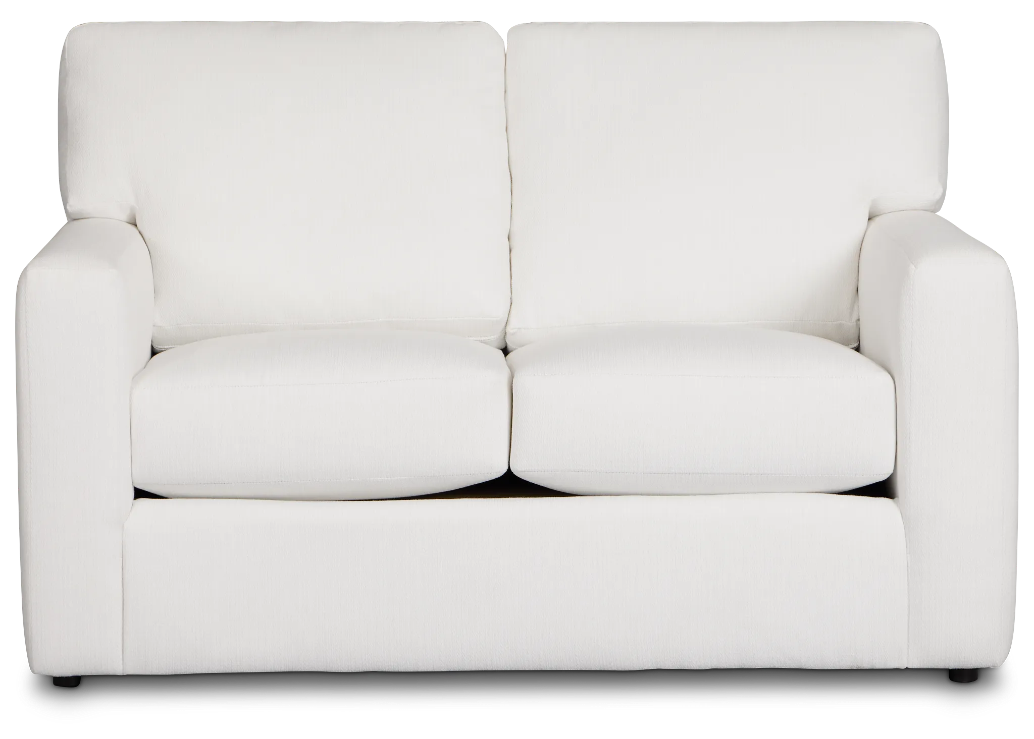 Rhodes White Fabric Loveseat