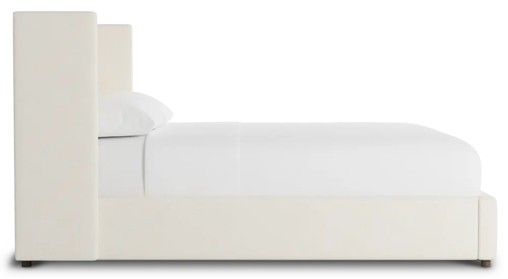Captiva Gellar White 48" Upholstered Shelter Bed Captiva Gellar White 48" Upholstered Shelter Bed