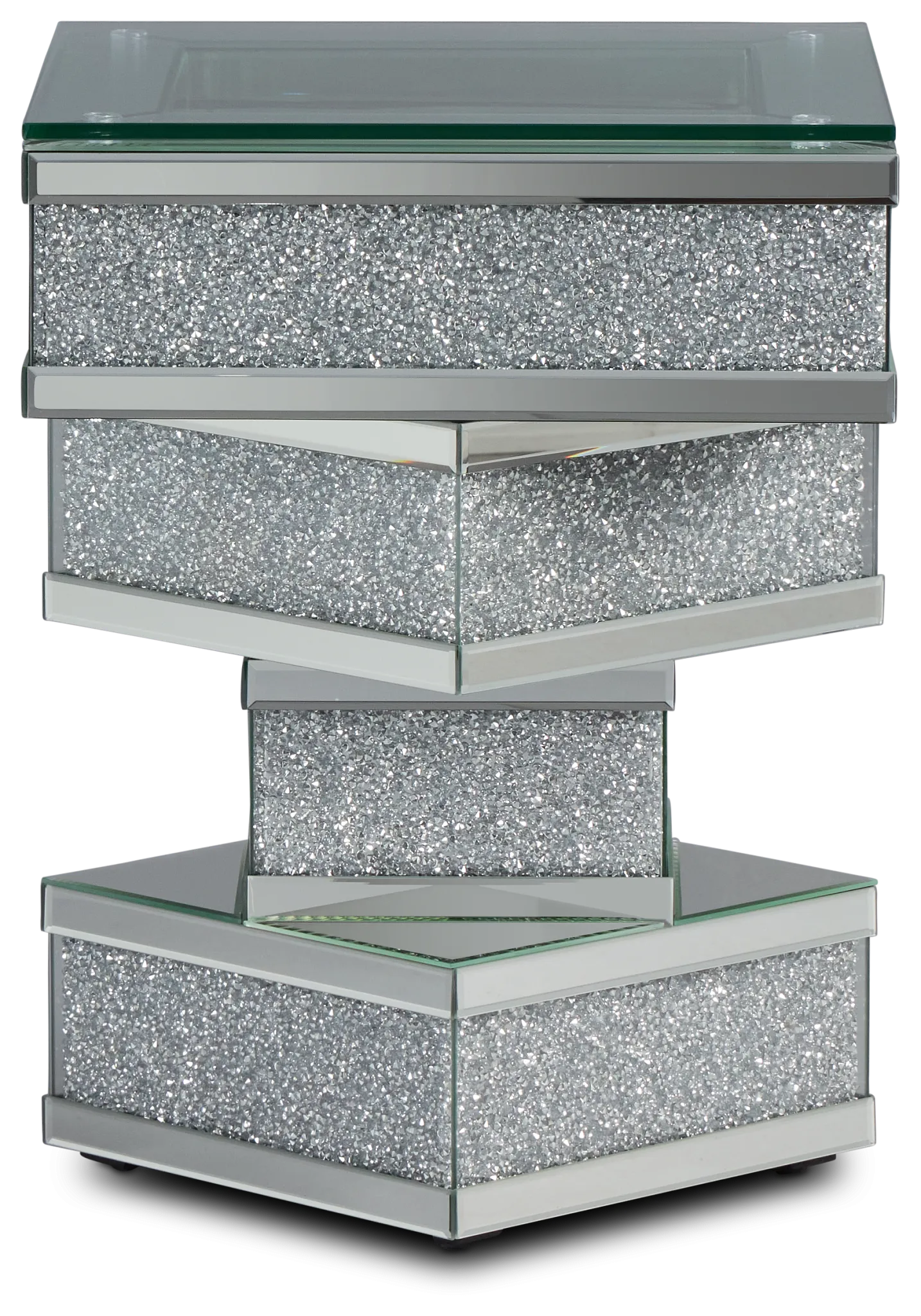 Marianne Mirrored Square Accent Table